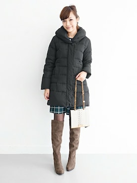 「URBAN RESEARCH ROSSO WOMEN（アーバンリサーチ　ロッソ）のアイテム（ブーツ）」を使った、kawanoさん（レディース・164cm）の冬コーディネート