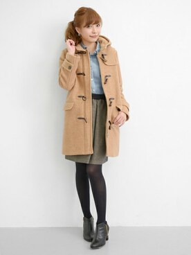 「URBAN RESEARCH ROSSO WOMEN（アーバンリサーチ　ロッソ）のアイテム（ダッフルコート）」を使った、kawanoさん（レディース・164cm）の冬コーディネート