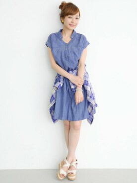 Rosso アーバンリサーチ ロッソ の Rosso テンセルデニムワンピース ワンピース Wear