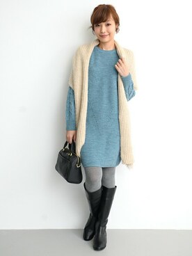 「URBAN RESEARCH ROSSO WOMEN（アーバンリサーチ　ロッソ）のアイテム（ブーツ）」を使った、kawanoさん（レディース・164cm）の秋コーディネート