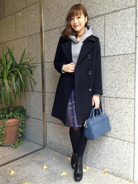 「URBAN RESEARCH ROSSO WOMEN（アーバンリサーチ　ロッソ）のアイテム（ブーツ）」を使った、kawanoさん（レディース・164cm）の冬コーディネート