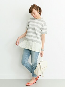 「URBAN RESEARCH ROSSO WOMEN（アーバンリサーチ　ロッソ）のアイテム（チュニック）」を使った、kawanoさん（レディース・164cm）の春コーディネート