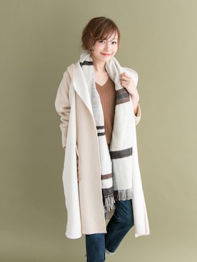 ROSSO カラ-ブロック接結フードコートを使った人気ファッション  