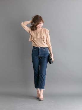 「URBAN RESEARCH ROSSO WOMEN（アーバンリサーチ　ロッソ）のROSSO エナメルパンプス（パンプス）」を使った、kawanoさん（レディース・164cm）の秋コーディネート