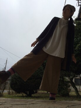 「CHUP（チュプ）のアイテム」を使った、ゆかりさん（レディース・158cm）の冬コーディネート