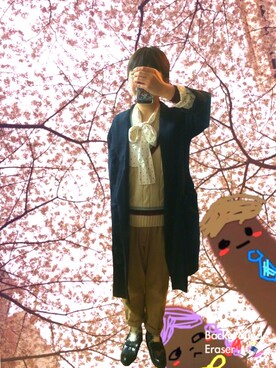 「ボウタイ」｜PPFFさん（レディース・152cm）の春コーディネート