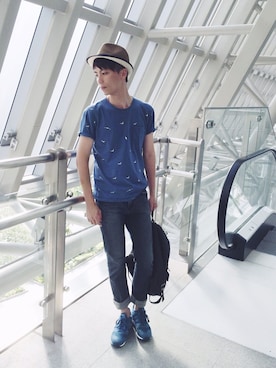 「ALDO（アルド）のアイテム（帽子）」を使った、Brooklyn365さん（メンズ・180cm）の夏コーディネート
