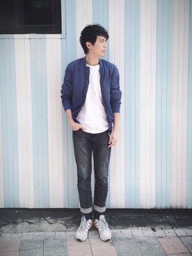 「PULL&BEAR（プルアンドベア）のアイテム（ナイロンジャケット）」を使った、Brooklyn365さん（メンズ・180cm）の秋コーディネート