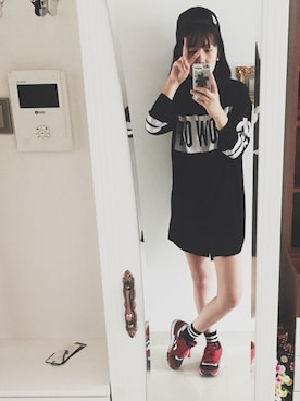 「PANCOATのアイテム」を使った、PROHGIRLさん（レディース・170cm）の夏コーディネート