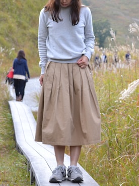 「orcival」｜「アイテム（スウェット）」を使った、🌳さん（レディース・164cm）の秋コーディネート