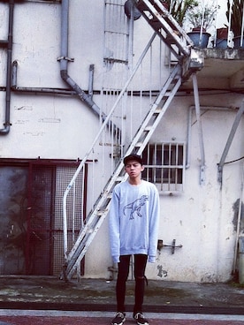 「TOPMAN（トップマン）のアイテム（パーカー）」を使った、hsiehpajuさん（メンズ・170cm）の秋コーディネート