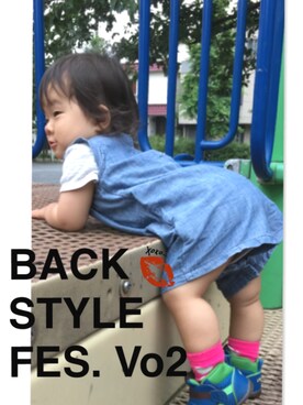 「ドラフトGAP」｜「アイテム（サロペット/オーバーオール）」を使った、yumugiさん（キッズ・80cm）の夏コーディネート