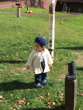 「旅行」｜「アイテム（サロペット/オーバーオール）」を使った、yumugiさん（キッズ・80cm）の秋コーディネート