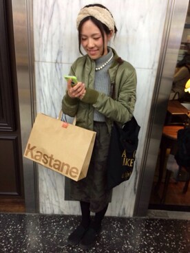 「URBAN RESEARCH ROSSO WOMEN（アーバンリサーチ　ロッソ）のアイテム（ブルゾン）」を使った、s a y aさん（レディース・157cm）の冬コーディネート