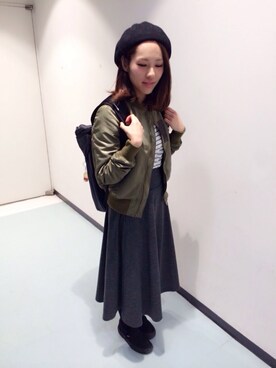 「URBAN RESEARCH ROSSO WOMEN（アーバンリサーチ　ロッソ）のアイテム（ブルゾン）」を使った、s a y aさん（レディース・157cm）の冬コーディネート