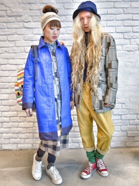 「White Mountaineering」｜「アイテム（その他）」を使った、chuckle掐口さん（メンズ・172cm）の冬コーディネート