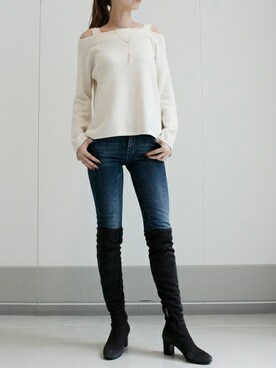 「Torrazzo Donna（トラッゾドンナ）のアイテム」を使った、下西美希さん（レディース・165cm）の冬コーディネート