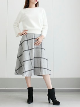 「tatuaggi（タトゥアッジ）のアイテム」を使った、下西美希さん（レディース・165cm）の冬コーディネート