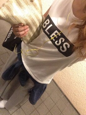 「アイテム（クラッチバッグ、ベージュ系）」を使った、MAHOPIさん（レディース・156cm）の夏コーディネート