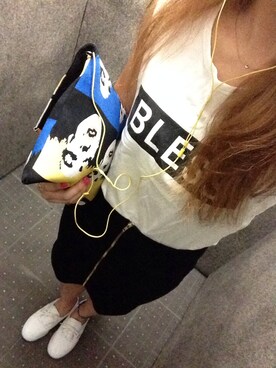 「VANS（バンズ）のスニーカー（スニーカー、ホワイト系）」を使った、MAHOPIさん（レディース・156cm）の夏コーディネート