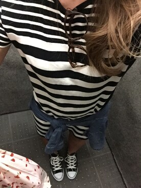 「ZARA（ザラ）のアイテム（ワンピース、ホワイト系）」を使った、MAHOPIさん（レディース・156cm）の夏コーディネート