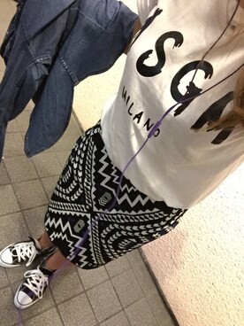 「H&M（エイチ・アンド・エム）のアイテム（スカート、その他）」を使った、MAHOPIさん（レディース・156cm）の夏コーディネート