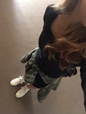 「FOREVER 21（フォーエバー トゥエンティーワン）のアイテム（ワンピース、ブラック系）」を使った、MAHOPIさん（レディース・156cm）の春コーディネート