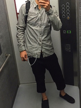 「アイテム（チノパンツ）」を使った、Ryobrielさん（メンズ・178cm・20代）の秋コーディネート