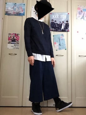 「MELLOW（メロー）のアイテム」を使った、ぽよさん（メンズ・172cm）の春コーディネート
