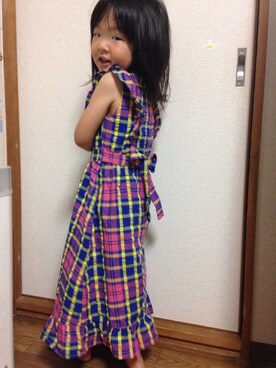「Love Revolutionのアイテム（ワンピース、その他）」を使った、rintanaochunさん（キッズ・110cm）の秋コーディネート