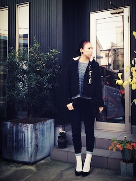 「H&M」｜EYEさん（レディース・160cm）の冬コーディネート