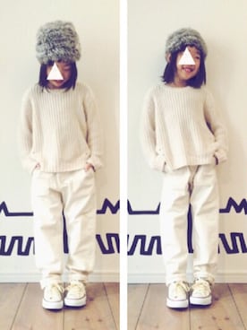 「アイテム（スニーカー）」を使った、EYEさん（キッズ・126cm）の冬コーディネート