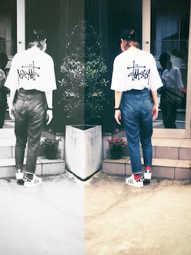 「stussy」｜EYEさん（レディース・160cm）の夏コーディネート