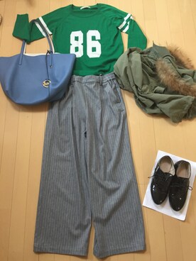 「アーバンリサーチ」｜「アイテム（モッズコート）」を使った、りんりんりんさん（レディース・160cm）の冬コーディネート