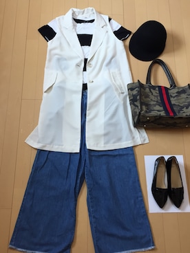 「フェルトキャップ」｜りんりんりんさん（レディース・160cm）の秋コーディネート