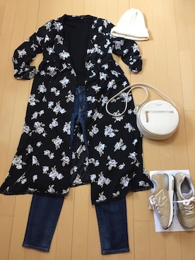 「UNTITLED（アンタイトル）のアイテム（帽子）」を使った、りんりんりんさん（レディース・160cm）の秋コーディネート