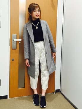 「ALBUM（アルブム）のアイテム」を使った、菊地亜美さん（レディース・164cm）の春コーディネート