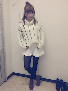 菊地亜美さん（レディース・164cm）の秋コーディネート