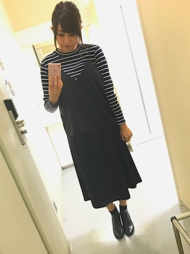 菊地亜美さん（レディース・164cm）の秋コーディネート