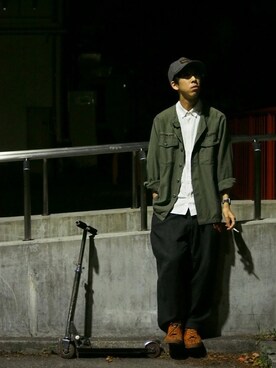 「アイテム（ネクタイ、レッド系）」を使った、りょーいちさん（メンズ・180cm）の春コーディネート