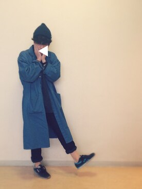 「UNIVERSAL OVERALL（ユニバーサルオーバーオール）のアイテム（その他アウター）」を使った、Inoue Tatsuyaさん（メンズ・174cm）の冬コーディネート