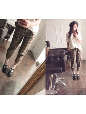 「Slightly Numb（スライトリーナム）のアイテム（帽子）」を使った、ゆまさん（レディース・168cm）の夏コーディネート