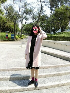 「アイテム（ダッフルコート）」を使った、Maxineさん（レディース・170cm・10代）の春コーディネート