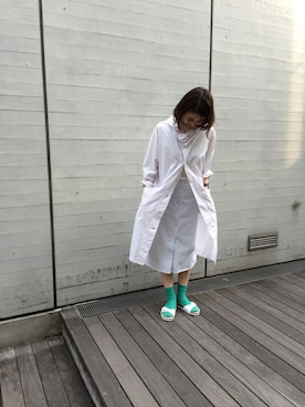「BLEU FORET（ブルーフォレ）のアイテム（レッグウェア）」を使った、hahaさん（レディース・157cm）の春コーディネート
