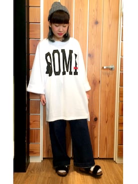 「ゆるゆる」｜「アイテム（チュニック）」を使った、やまとさん（レディース・153cm）の秋コーディネート
