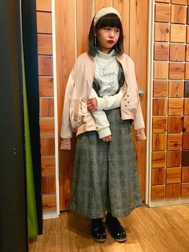 「Rydia（リディア）のアイテム」を使った、やまとさん（レディース・153cm）の秋コーディネート