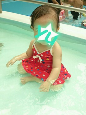 「Moujonjon（ムージョンジョン）のアイテム（水着/着物・浴衣）」を使った、yumiaさん（キッズ・80cm）の夏コーディネート
