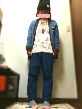 「チャイハネ（チャイハネ）のアイテム（ニットキャップ/ビーニー）」を使った、だるさん（レディース・154cm）の冬コーディネート
