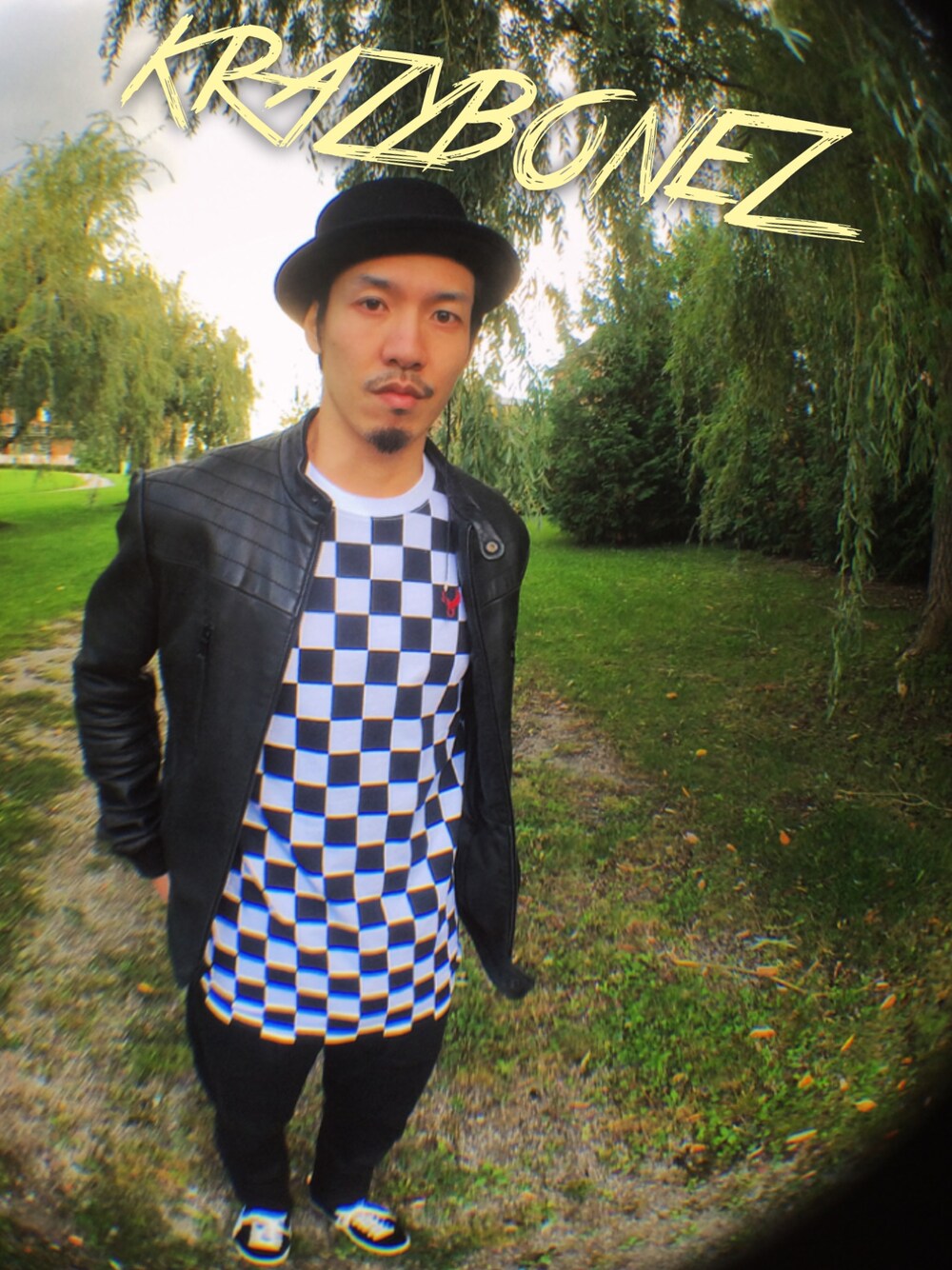 「WEARREMIX、REMIX、remixtaipei、remix dancer、PUMA、men、Taiwan、taiwanese、STYLE、black and white」｜「ARMANI EXCHANGEのArmani Exchange Leather Jacket（ライダースジャケット、ブラック系）」を使った、KrazyBonezさん（メンズ・170cm）の秋コーディネートの1枚目の写真