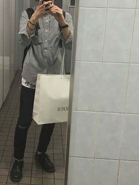 「STUDIOUS（ステュディオス）のアイテム（その他）」を使った、あべべさん（メンズ・172cm）の春コーディネート